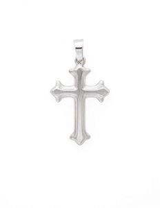 Cruz gótica oro blanco